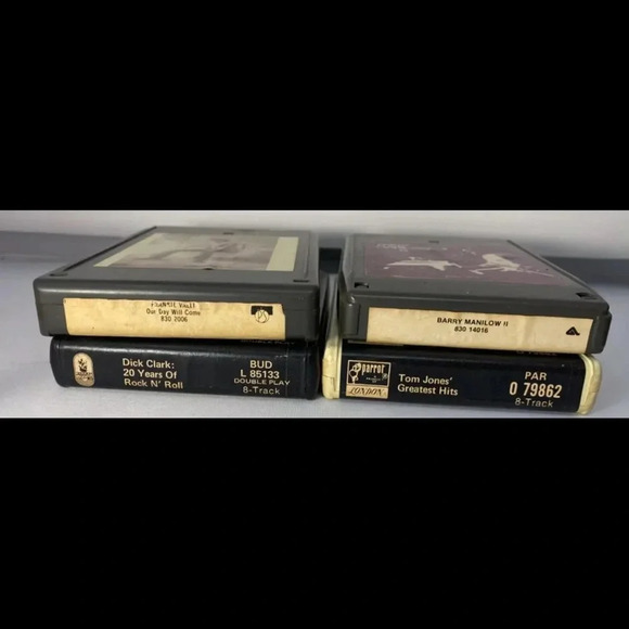 8 Track Tape Lot of 4 Oldies Tom Jones Manilow Frankie Valli Dick Clark Rock - Picture 3 of 4